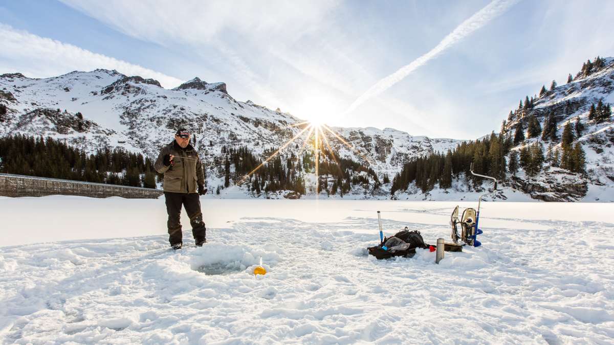Eisfischen auf dem Mettmensee