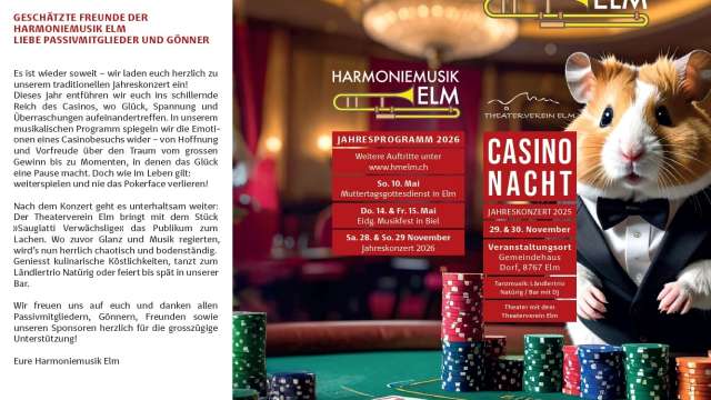 Jahreskonzert 2025 Harmoniemusik Elm